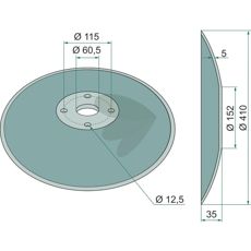 Tallrik slt 410x5mm 4 fsthl