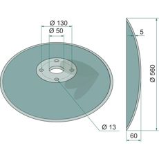 Tallrik slt 560x5mm 4 fsthl