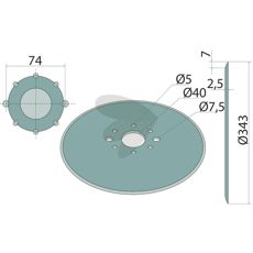 Tallrik 343 X 2,5 Mm