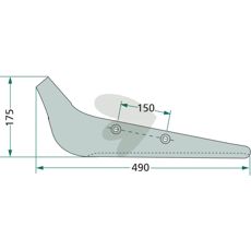 Skr fr betskrd hger 175X490mm S2-161-006-000-051