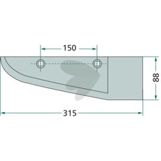 Skr fr betskrd hger Stoll med flera 315mm 0524280