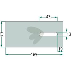 Avskraparplatta Frandent med flera. 70X165mm