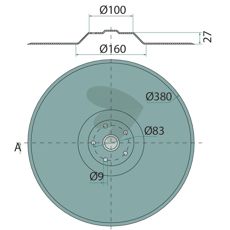 Tallrik  380 mm