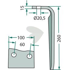 Rotorharvtand Hger - 73000185597V
