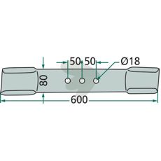 Kniv vriden, tjocklek = 8 mm , Passar till: Aedes m.fl
