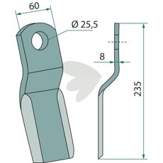Slagkniv Agrimaster hl 25,5 mm