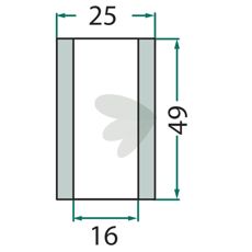 Avstndsbussning 16x25x49 mm