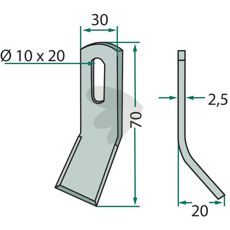 Y-slaga Lipco,Agria hl 10X20mm