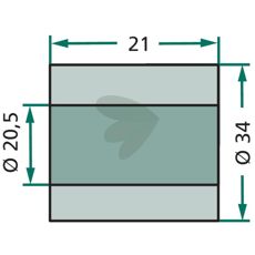 Bricka  34x21x 20,5 mm