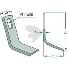 Y-slaga Agritec hl 11X20mm