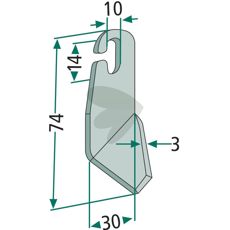 Vingkniv hger, slipad - 994123