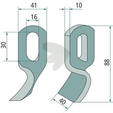 Y-slaga Bomford hl 30X16mm