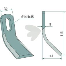 Y-slaga Bomford hl 14,5X35mm