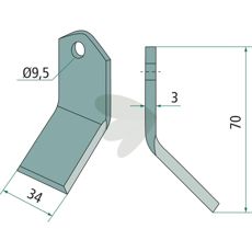 Y-slaga Bomford hl 9,5mm
