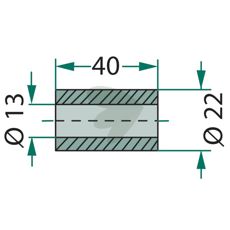 Bussning slaga Doppstadt,Epoke 22X40mm hl 13mm