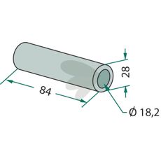 Bussning slaga Dcker 28X84mm hl 18,2mm