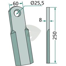 Kniv rak - 901019