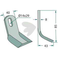 Y-slaga 40X85mm hl 14X29mm