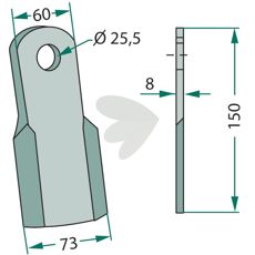 Kniv rak, gammal modell