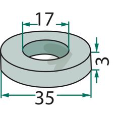 Bricka 17X35X3Mm