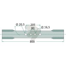 Kniv vriden, tjocklek = 8 mm , Passar till: Fischer