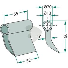 Slagkniv Dcker hl 13 mm