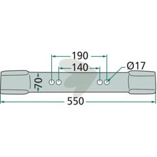 Kniv vriden, tjocklek = 10 mm , Passar till: Hermes