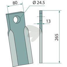 Kniv 13X24, 5X80