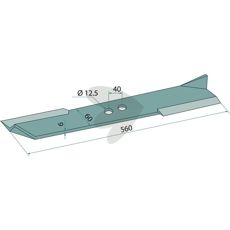 Rak kniv med tjocklek 6, perfekt för precision inom jordbruk.