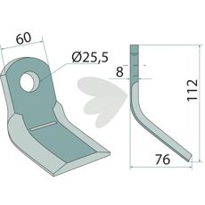 Y-slaga Vogel & Noot hl 25,5mm