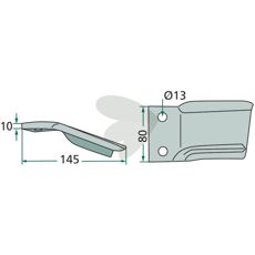 Utbytesblad vänster, perfekt för att återställa och upprätthålla maskinens prestanda.