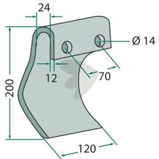 Slagkniv Dcker hl 14 mm