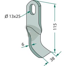 Slagkniv Spearhead hl 13X25 mm
