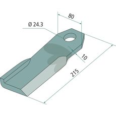 Slagkniv Humus hl 24,3 mm