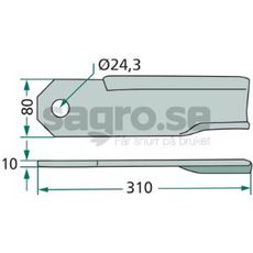 Slagkniv hger - 302351