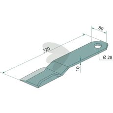 Kniv tjocklek = 10 mm