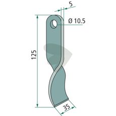 Slagkniv Turner hl 10,5 mm