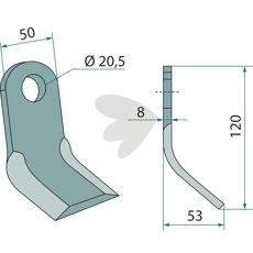 Y-slaga Willibald hl 20,5mm