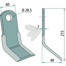 Y-slaga Sauerburger 60X215mm, hl 28,5mm