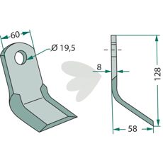 Y-slaga John Deere hl 19,5mm
