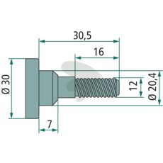 Knivskruv M12x1,75x30,5 mm