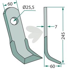 Y-slaga Lagarde 60X245mm, hl 25,5mm