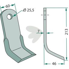 Y-slaga Lagarde 60X213mm, hl 25,5mm