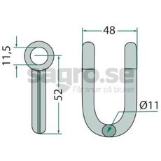 Schackel Kverneland Maletti 48 mm