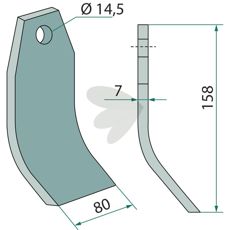 Slagkniv Nobili hl 14,5 mm