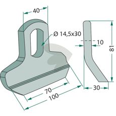 Slagkniv Kuhn hl 14,5X30 mm