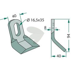 Y-slaga Orsi hl 16,5X35mm