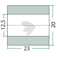 Bussning slaga Perfect m.fl. 23X20 hl 12,5mm