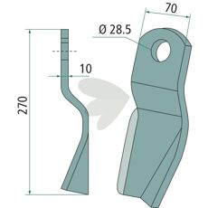 Slagkniv Fischer hl 28,5 mm