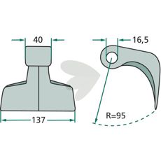 Hammarslaga 16,5 mm AP-00891